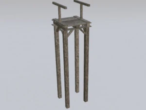 wood bridge assets pack 3D Model