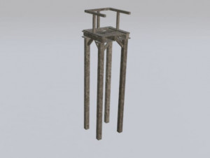 wood bridge assets pack 3D Model
