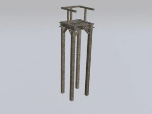 wood bridge assets pack 3D Model