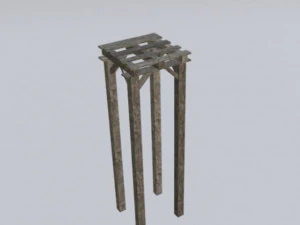 wood bridge assets pack 3D Model