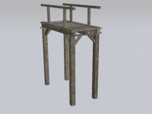 wood bridge assets pack 3D Model