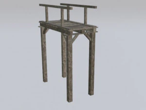 wood bridge assets pack 3D Model