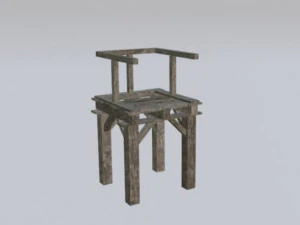 wood bridge assets pack 3D Model