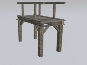 wood bridge assets pack 3D Model
