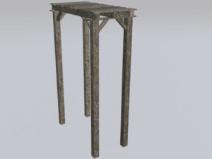 wood bridge assets pack 3D Model