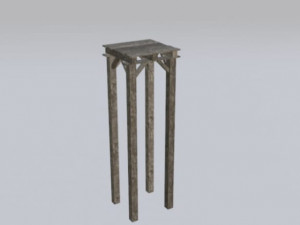 wood bridge assets pack 3D Model