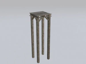 wood bridge assets pack 3D Model