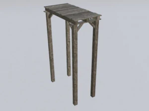 wood bridge assets pack 3D Model