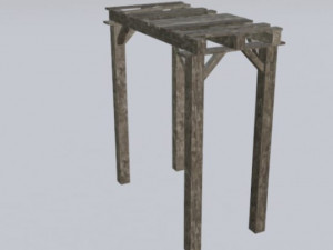 wood bridge assets pack 3D Model