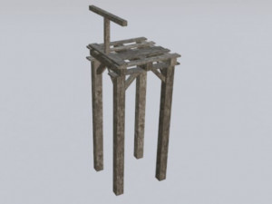 wood bridge assets pack 3D Model