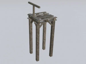 wood bridge assets pack 3D Model