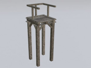 wood bridge assets pack 3D Model
