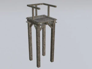 wood bridge assets pack 3D Model