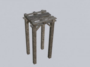 wood bridge assets pack 3D Model