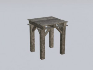 wood bridge assets pack 3D Model