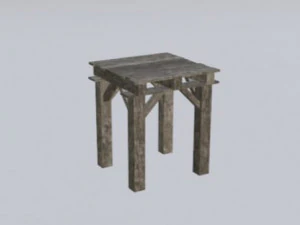 wood bridge assets pack 3D Model