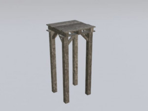 wood bridge assets pack 3D Model