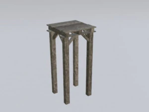 wood bridge assets pack 3D Model