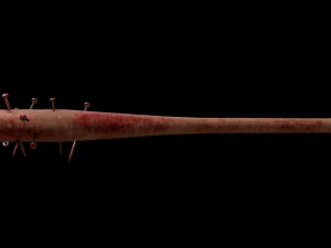Baseball bat nailed Low-poly 3D Model