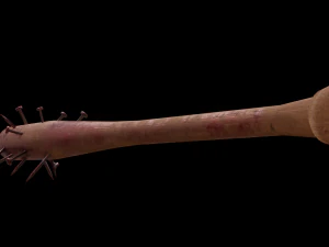 Baseball bat nailed Low-poly 3D Model
