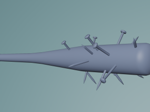 Baseball bat nailed Low-poly Modelo 3D