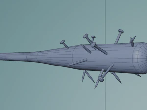 Baseball bat nailed Low-poly 3D Model