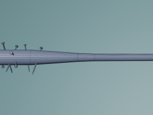 Baseball bat nailed Low-poly Modelo 3D