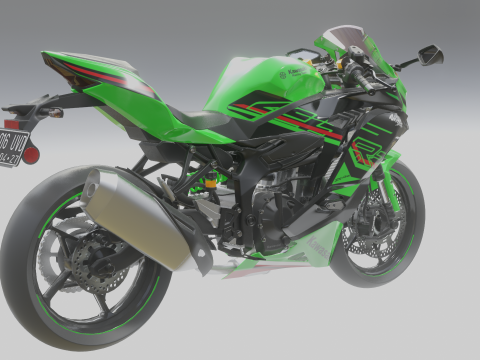 Kawasaki Ninja ZX4RR 2023 3D Модель