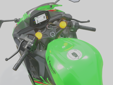 Kawasaki Ninja ZX4RR 2023 3D Модель