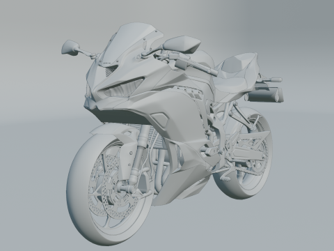 Kawasaki Ninja ZX4RR 2023 3D Модель