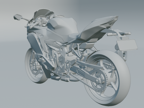 Kawasaki Ninja ZX4RR 2023 3D Модель