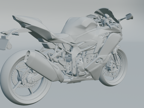Kawasaki Ninja ZX4RR 2023 3D Модель