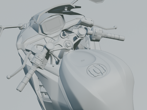 Kawasaki Ninja ZX4RR 2023 3D Модель