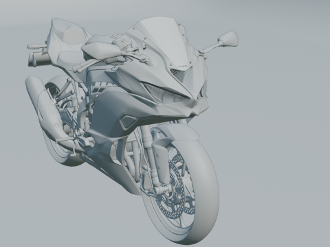 Kawasaki Ninja ZX4RR 2023 3D Модель