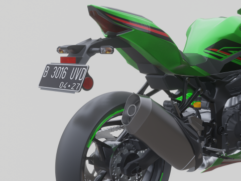 Kawasaki Ninja ZX4RR 2023 3D Model in Motosiklet 482648 | 3DExport