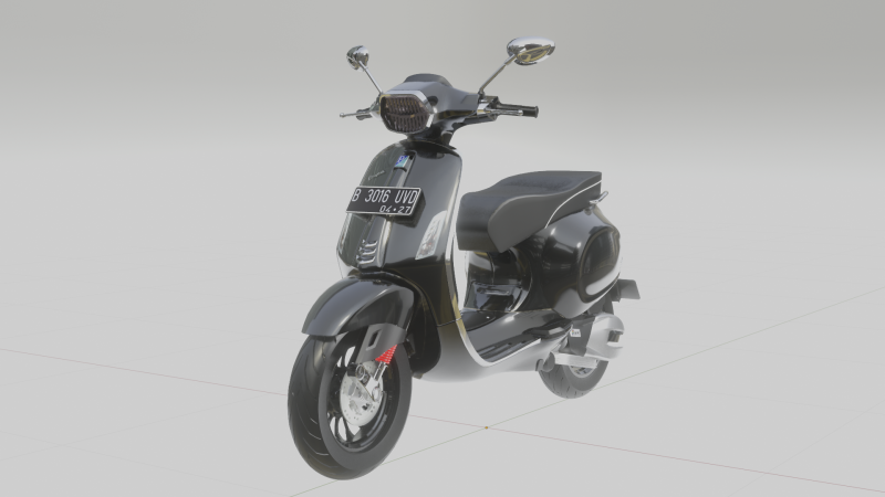 Piaggio Vespa Sprint iGet 2023 3D Модель .c4d .max .obj .3ds .fbx .stl .blend 