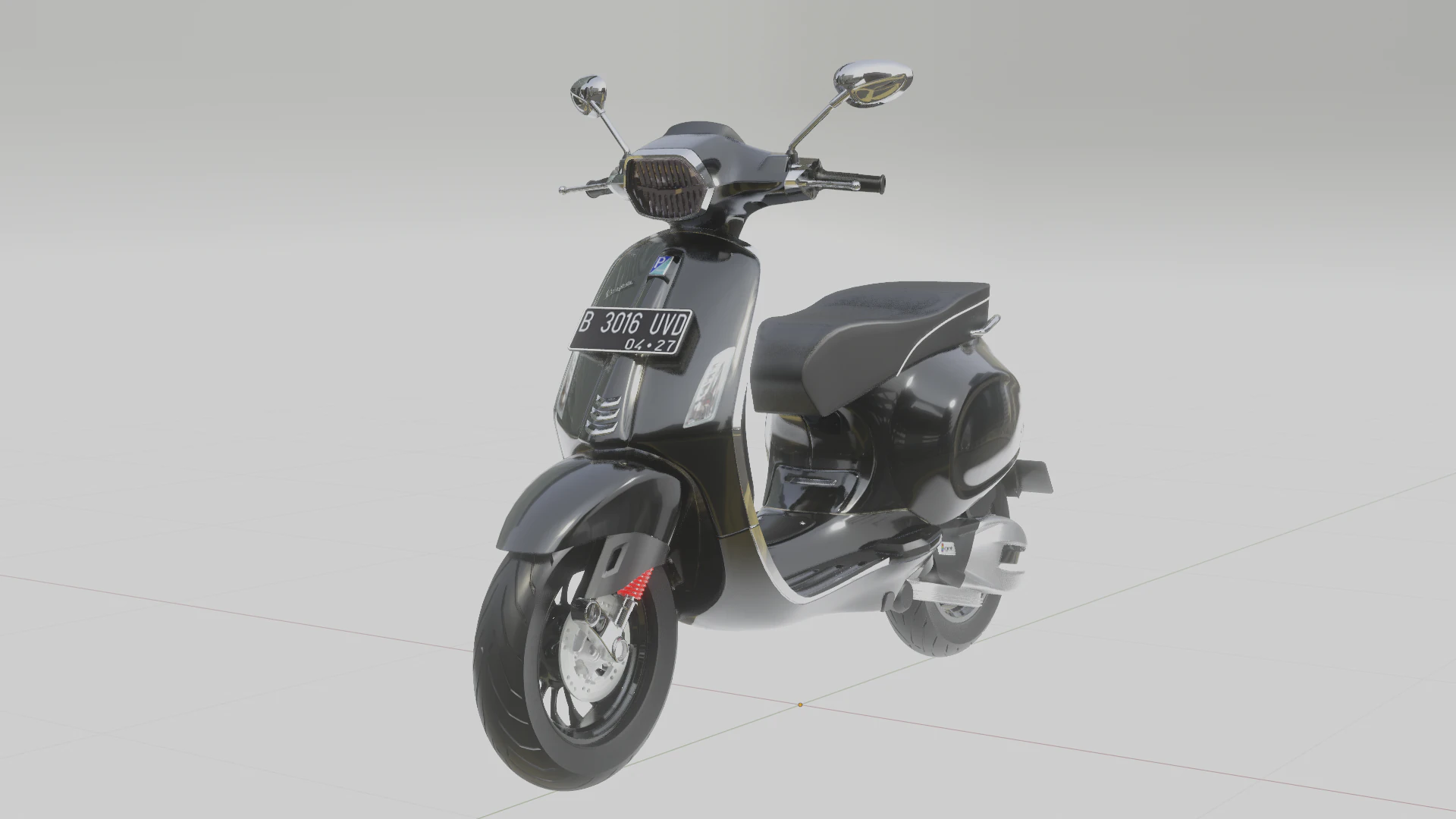 Piaggio Vespa Sprint iGet 2023 3D Model .c4d .max .obj .3ds .fbx .stl .blend