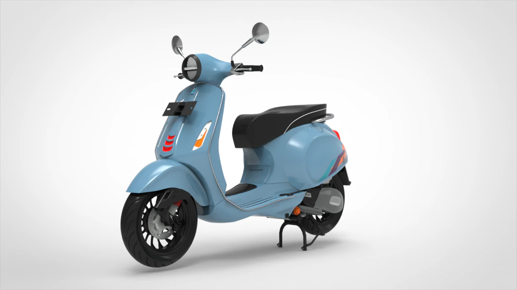 Piaggio Vespa Primavera iGet 2023 3D Model .c4d .max .obj .3ds .fbx .stl .blend 