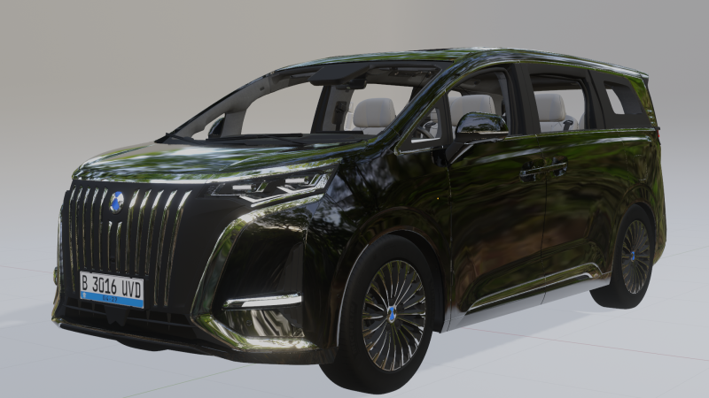 BYD Denza D9 2025 3Dモデル .c4d .max .obj .3ds .fbx .stl .blend 