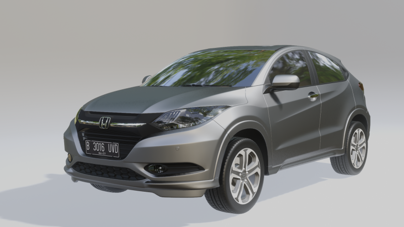 Honda HR-V Prestige 2016 3D Model .c4d .max .obj .3ds .fbx .stl .blend