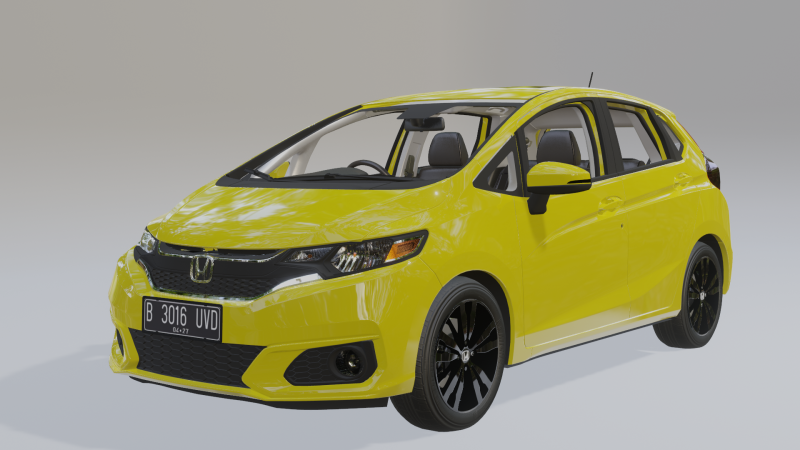 Honda Jazz RS 2018 Model 3D .c4d .max .obj .3ds .fbx .stl .blend