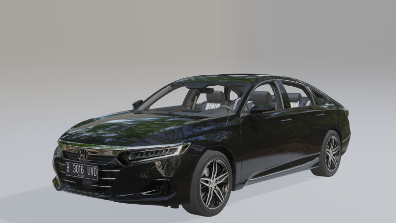 Honda Accord 2021 Model 3D .c4d .max .obj .3ds .fbx .stl .blend 