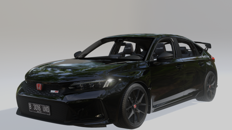 Honda Civic Type R 2024 3D Модель .c4d .max .obj .3ds .fbx .stl .blend 