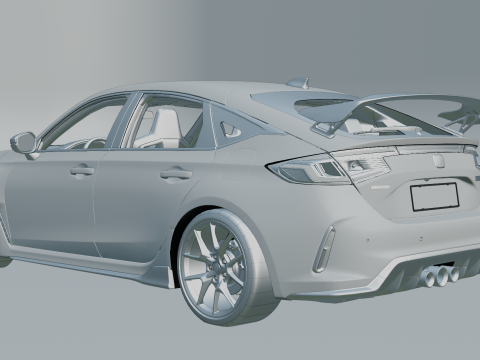 Honda Civic Type R 2024 3D Модель