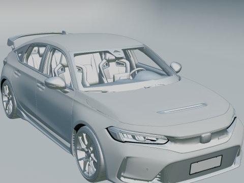 Honda Civic Type R 2024 3D Модель