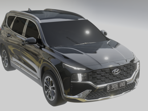 Hyundai Santa Fe 2021 3D Model