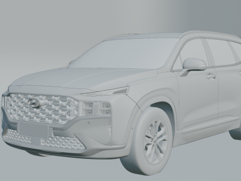 Hyundai Santa Fe 2021 3D Model
