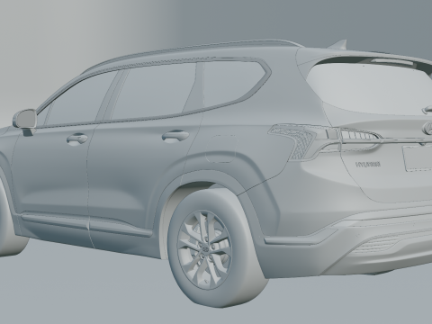 Hyundai Santa Fe 2021 3D Model