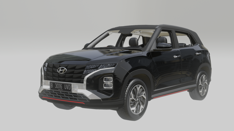 Hyundai Creta 2023 3D Model .c4d .max .obj .3ds .fbx .stl .blend