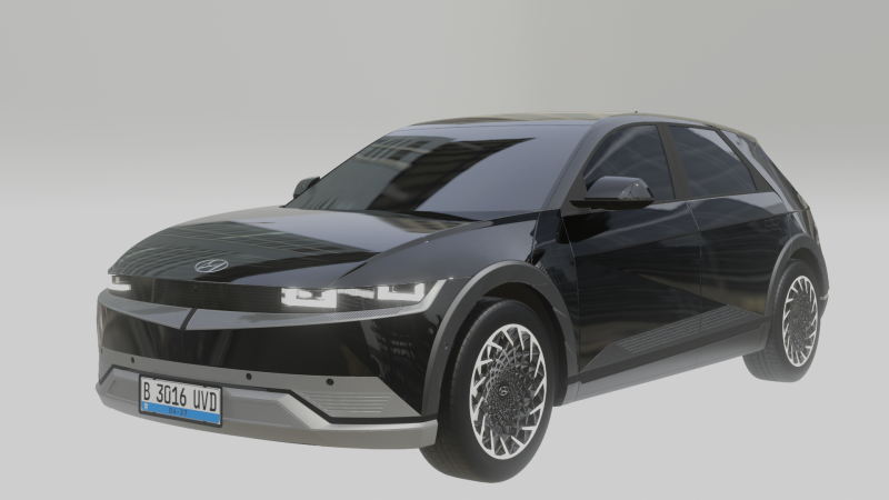 Hyundai Ioniq 5 2023 3D Model .c4d .max .obj .3ds .fbx .stl .blend
